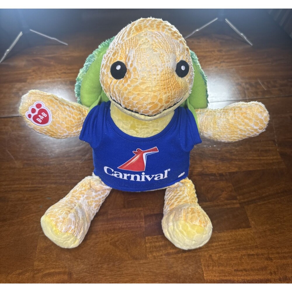 Build-A-Bear Turtle Removable Shell w Carnival Cruise Line Shirt 17 in Plush Sea